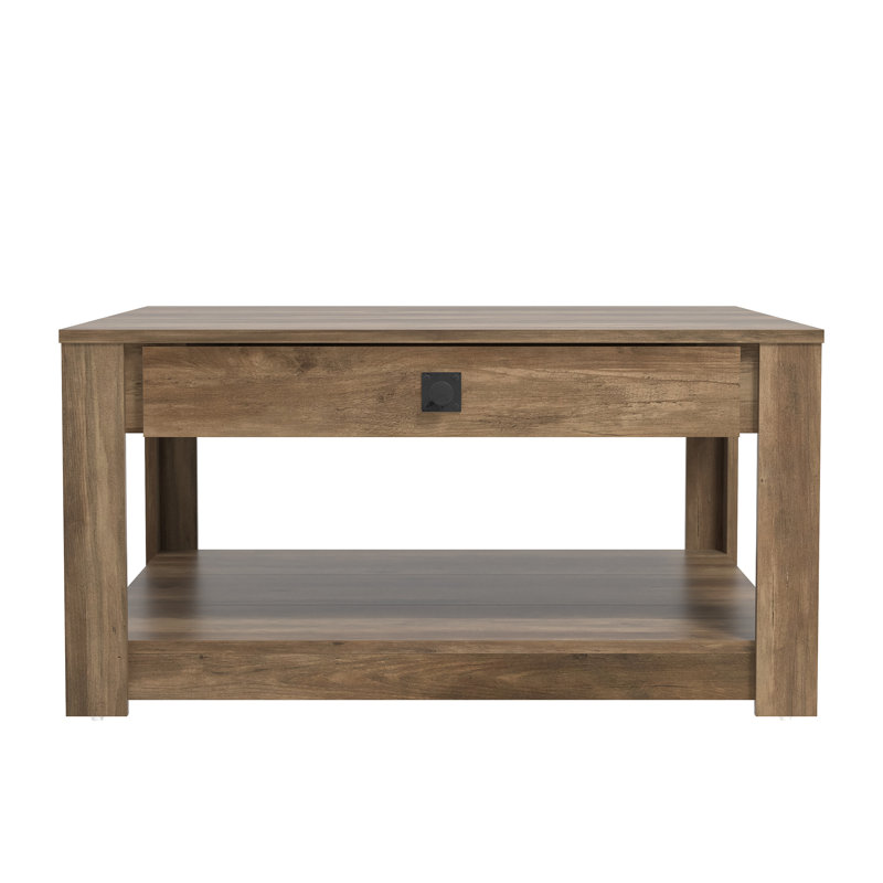 Allyannah Coffee Table with Drawer, Knotty Oak
