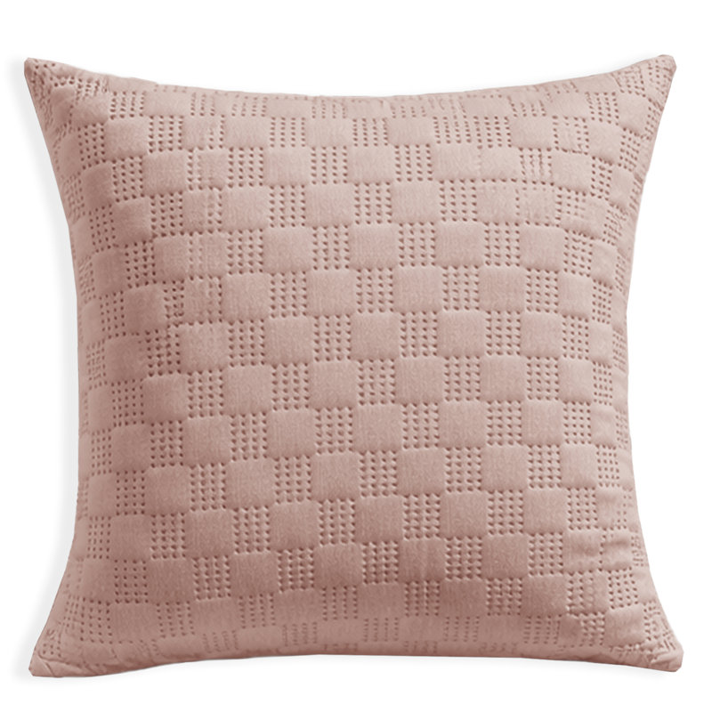 Aspire Homeware Embossed Square Velvet Cushion Covers, Pack of 2, PINK