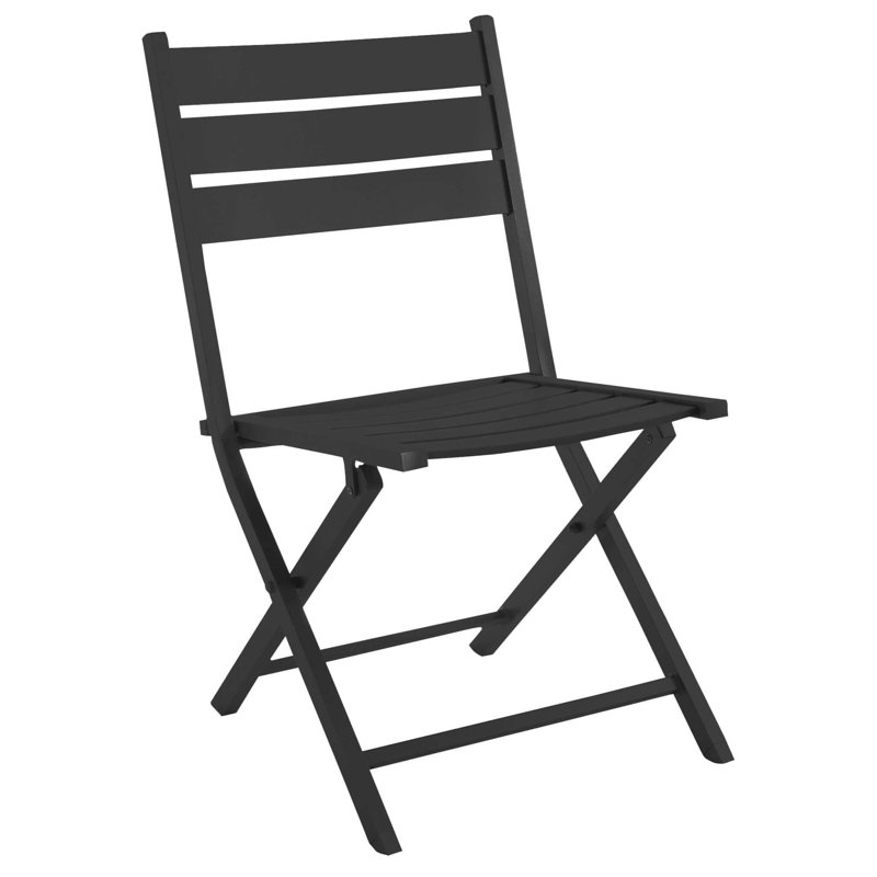 Morethampstead Aluminium Patio Folding Chair Folding Chair, Anthracite