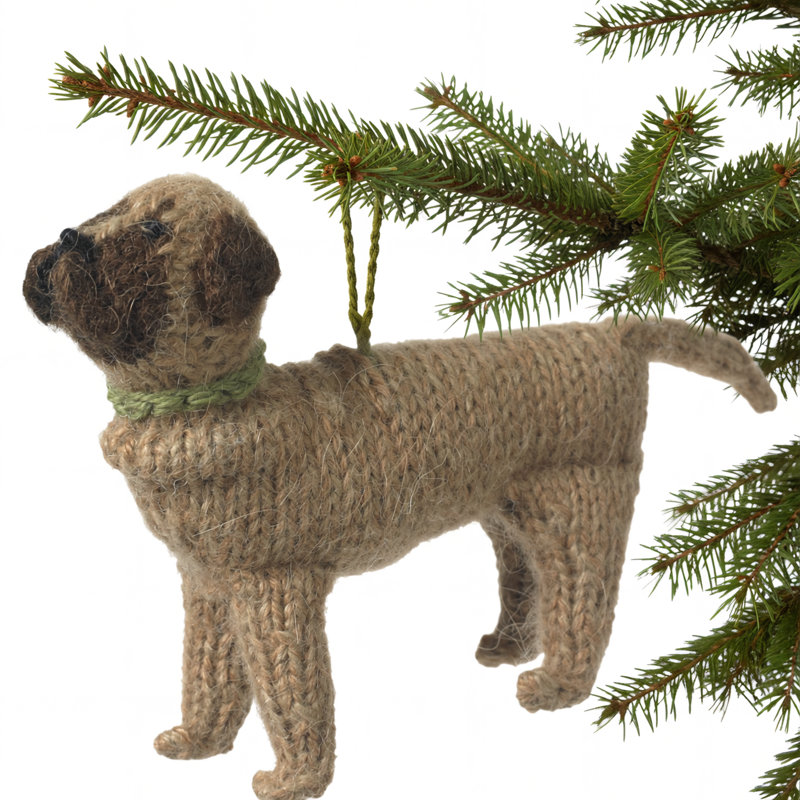 Ornement de Noël tricoté à la main Mastiff Dog
