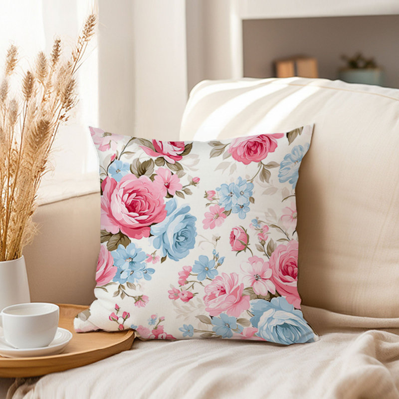 Floral Flower Dreams Pattern VI Shabby Elegance, 18"H x 18"W