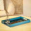 Adryanna 2 piece Glass Decoration Tray for Living Room Decor, Abstract Design Serving Tray-143866317