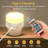 Rechargeable RGB Remote Control Armed Sconce Tradictional Wall Lamp Light with Fabric Shade-852556357-844002678