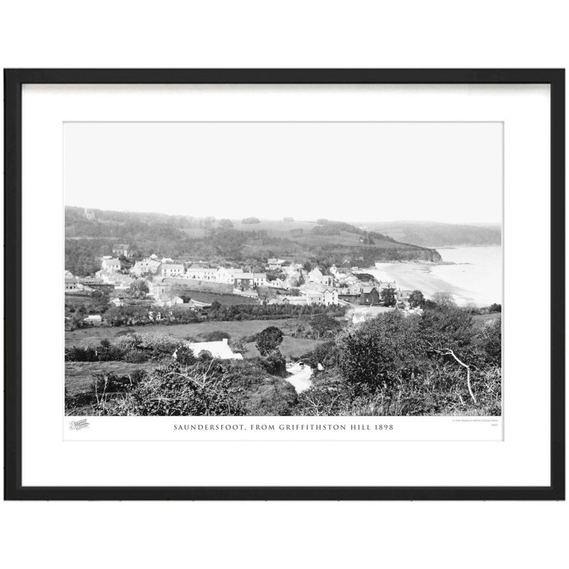Saundersfoot, From Griffithston Hill 1898 by Francis Frith - Single Picture Frame Print, 40cm H x 50cm W x 2.3cm D