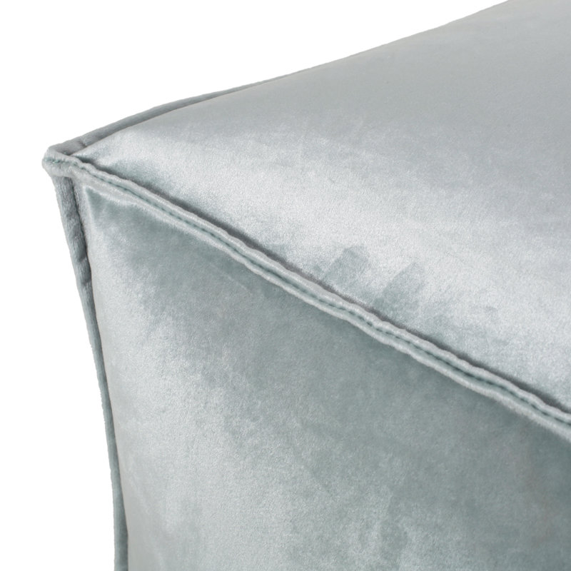Mariya Velvet Pouf, Seafoam Blue