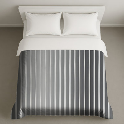 Housse de couette moderne à rayures noires
