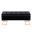 Banc de rangement en métal et velours-1961622276