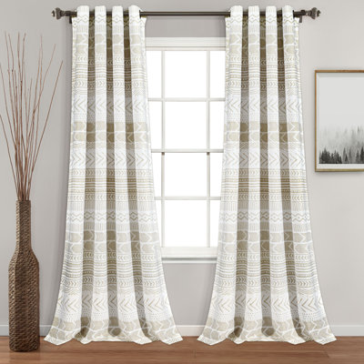 Hygge Geo Room Darkening Curtain Pair