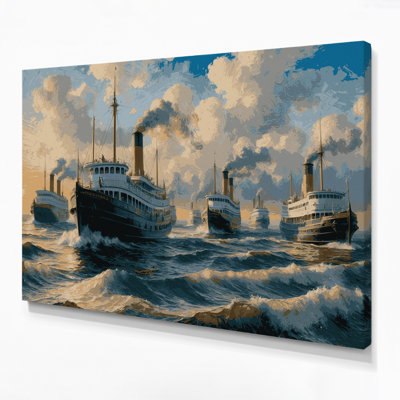 Art nautique sur toile gris