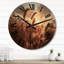 Horloge murale en bois Wildflowers in Sunset Tranquil Harvest I-1577208604