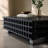 31" Wide Black Square Wood Coffee Table With 2 Drawers