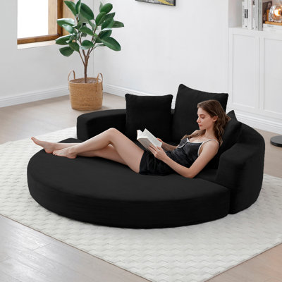 Convertible sofa couch bed,multi-functional,circular bed,adjustable Futon sofa ,No Assembly compressed corduroy floor lounge sofa for Apartment office bedroom living room