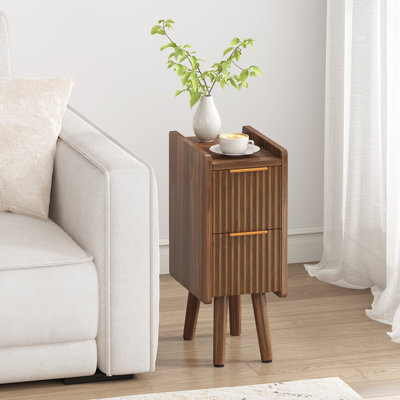 2-drawer Fluted Nightstand
