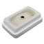 Lavabo de salle de bain semi-encastré en céramique blanc 19 po x 12 po - vasque de comptoir