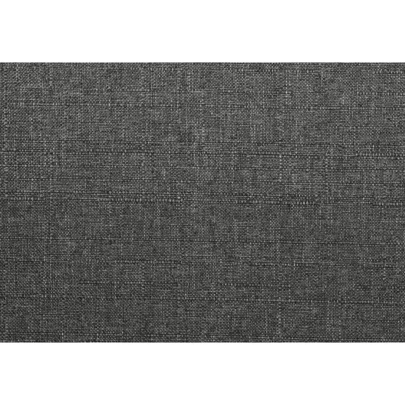 Chaise de style moderne gris: bois au fini noyer, tissu, siège de chaise rembourré en mousse: structure en bois, Gray