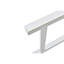 Banc de patio extérieur en métal blanc