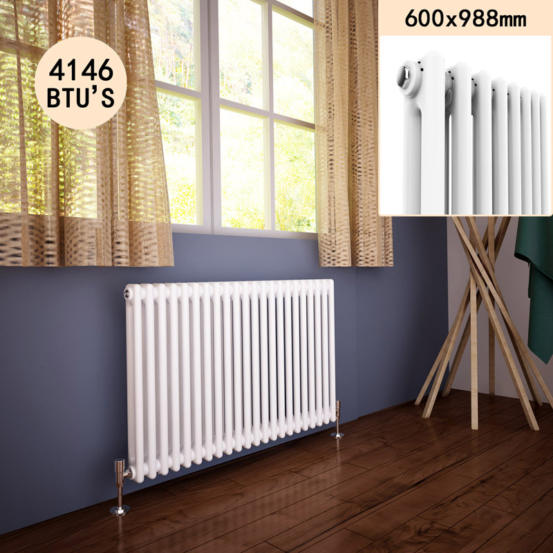 Zoie Horizontal Traditional Colosseum Radiator, 60cm H x 98.8cm W x 7cm D