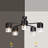 Kailyn 5-light 28"W BlacK Modern/traditional Spider Chandelier With Clear Glass Shades For Dining Room Or Kitchen-1809954403