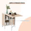 Alondra Folding Dining Table for 4 People 169 cm Drop Leaf Oak & White