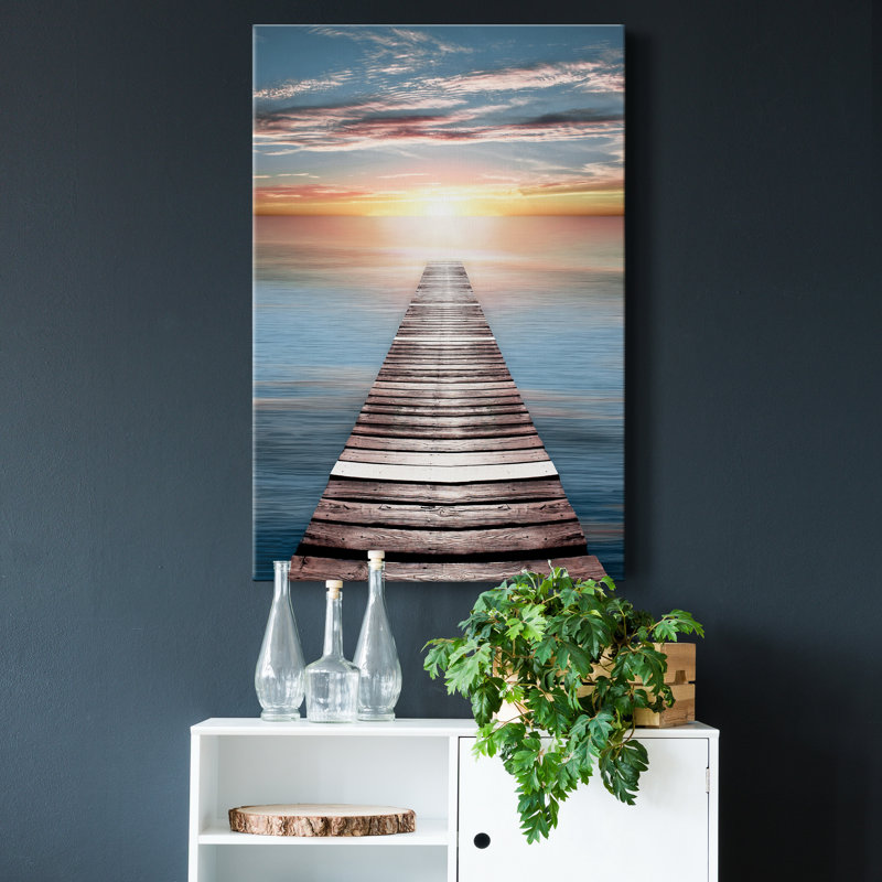 Impression d’art graphique sur toile tendue crépuscule, H 48 po x l 32 po x P 1 po
