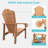 Dareona Set of 2 HDPE Stackable Adirondack Chairs with Cup Holders, All-Weather Outdoor Patio Chairs-432928126-423456772