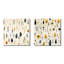 Elberton - Ensemble de 2 carrés muraux floraux en métal-102678496