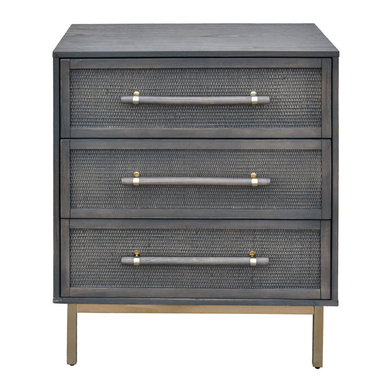 Commode 3 tiroirs Hopper Studio Sophia, Gris