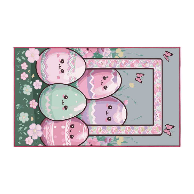 Le tapis des Fêtes de Pâques Printemps Aisle®, Rectangulaire 8 pi x 10 pi