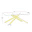 Table basse de 47,2 po rectangulaire en verre trempé transparent, design élégant avec pieds en métal doré, table basse de salon
