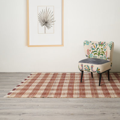 Tapis en jute écossais tissé à la main, tapis d'intérieur écologique, brun, 6 pi x 9 pi