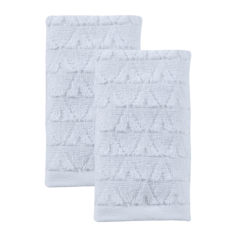 Spotts Midweight Jacquard Hand Towel, White