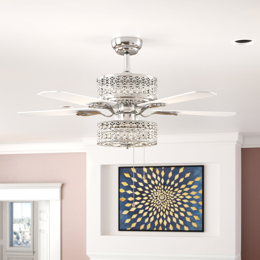 Parma 52'' Ceiling Fan with Light Kit Rosdorf Park 