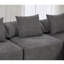 Canapé modulaire en forme de L de 142 po, sans assemblage, canapé 5 pièces, canapé-lit convertible, canapé entièrement compressé, canapé à 5 places et repose-pieds, chenille, gris-144307769