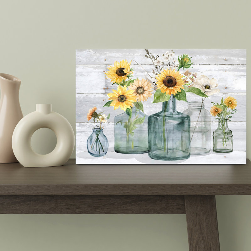 Tournesol de tournesol, art mural élégant et romantique, H 18 po x l 12 po