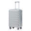 20 "/ 24" / 28 "3 pièces / ensemble en valise à roulettes en ABS, couleur assortie, avec serrure à combinaison (argent)