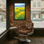 «Plants & Flowers Yellow Flowers Field Mountain Sky», reproduction sur toile-1279209534