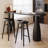 62.99" Black Rectangular Solid Wood Bar Table