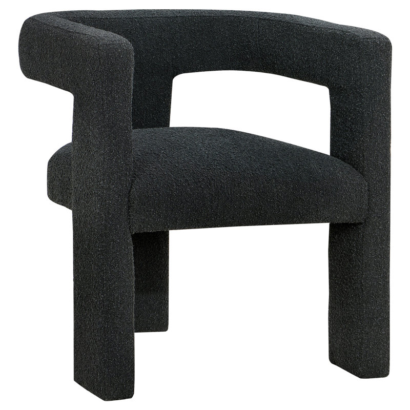 Chaise d'appoint rembourrée Mckinley, Noir