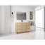 Meuble-lavabo autoportant de 48 po avec lavabo en résine et 3 portes d'armoire à fermeture en douceur, contreplaqué (KD-PACKING)-816124115