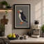 Puffin Profile Botanical - Wrapped Canvas-1531114695-1531114692