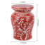 Tabouret de jardin en céramique rouge et blanc 17,75 po Cherry Blossom-443424101