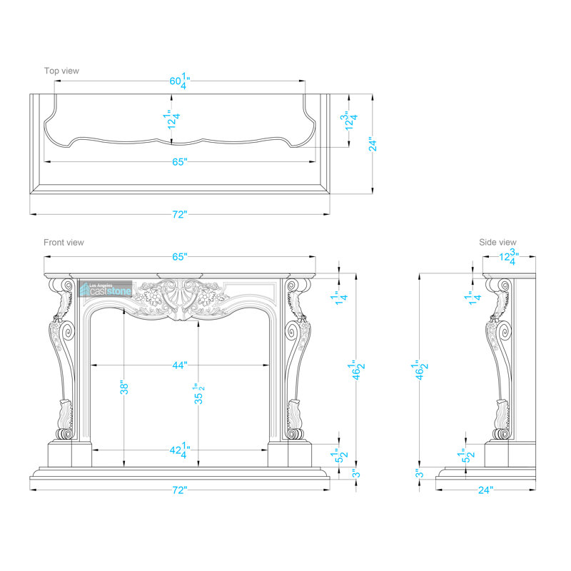 Athena Fireplace Surround, Smooth White