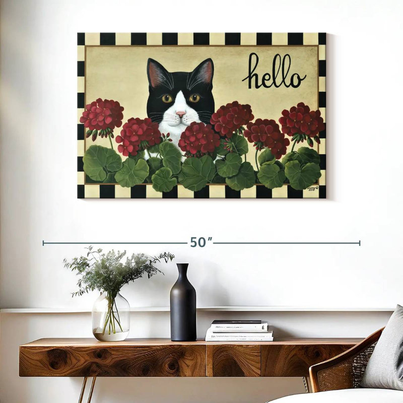 Brampt Cat Hello, 26" H x 39" W