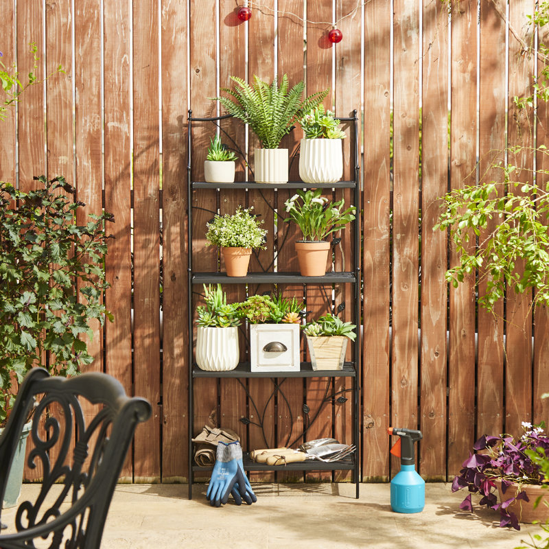 Support pour plante ou support de rangement rectangulaire à 52 niveaux H 52 po, Noir