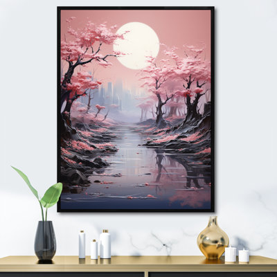 Paysage lunaire rose