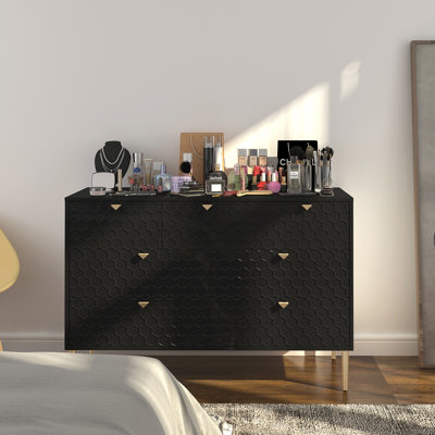 Modern 7-Drawer Storage Cabinet: Solid Wood Organizer for Bedroom, Office & Entryway - Versatile Contemporary Design