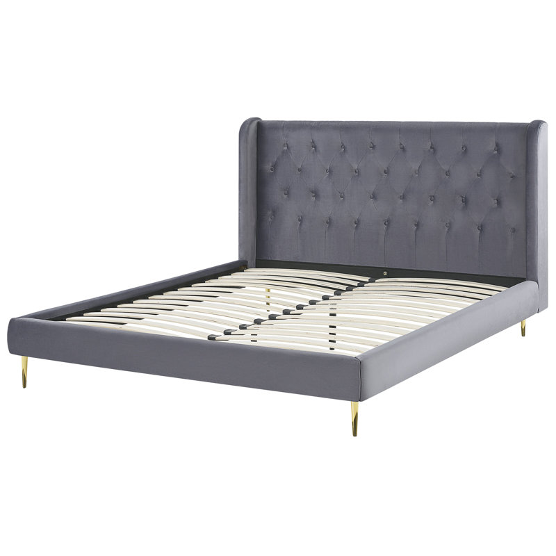 Kennon Upholstered Velvet Bed, Super King (6')