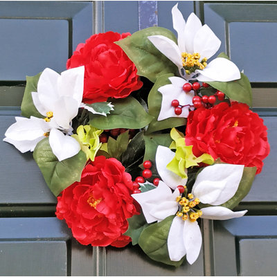 Handcrafted Faux Polyester 12'' Wreath