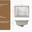 Rectangular Undermount Bathroom Sink  Vessel Sink,Undermount Bathroom Sink Rectangle, White Ceramic Lavatory Vanity Basin With Overflow