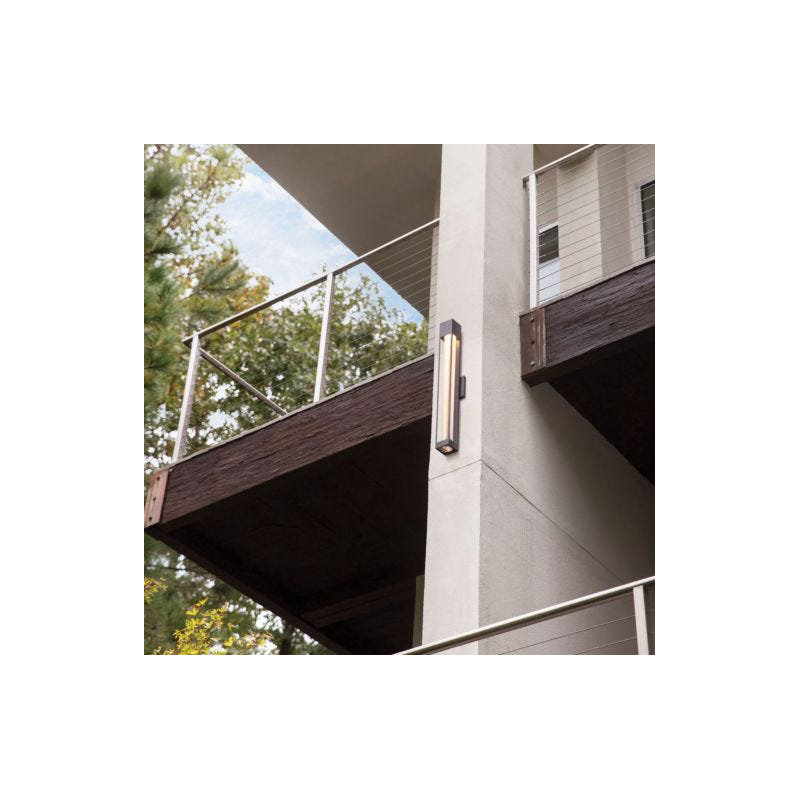 Vapor 1 Light Outdoor Sconce, 28" H x 4.75" W x 3.75" D, Bronze